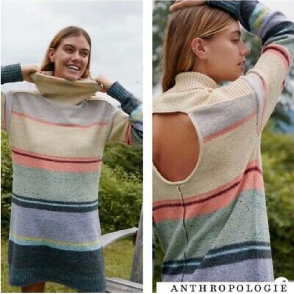 Daily Practice by Anthropologie The Keep It Cool Cotton Blend Turtle Neck Dress